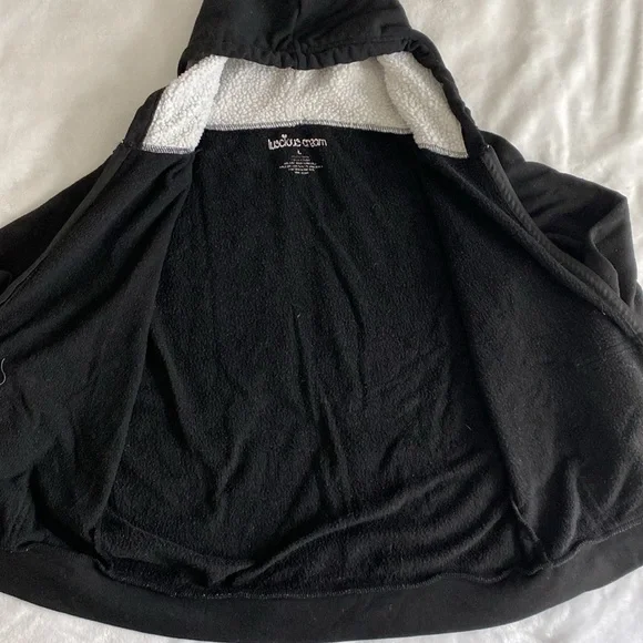 Black “Weekend Lover” full body zipper fleece hoodie - Picture 15 of 17